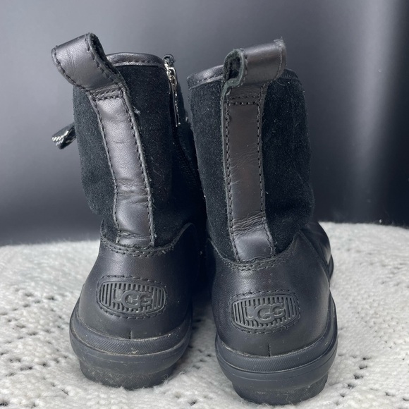 UGG Women’s 8 Black Hapsburg Hiker Leather Suede Lace Up Winter Boot Waterproof - Picture 3 of 8